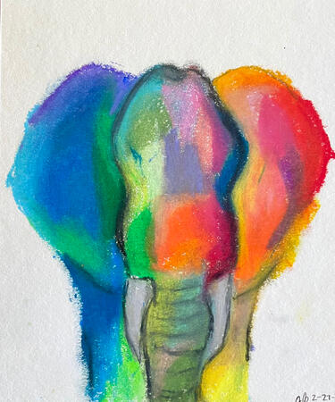 Tusk | Oil Pastel